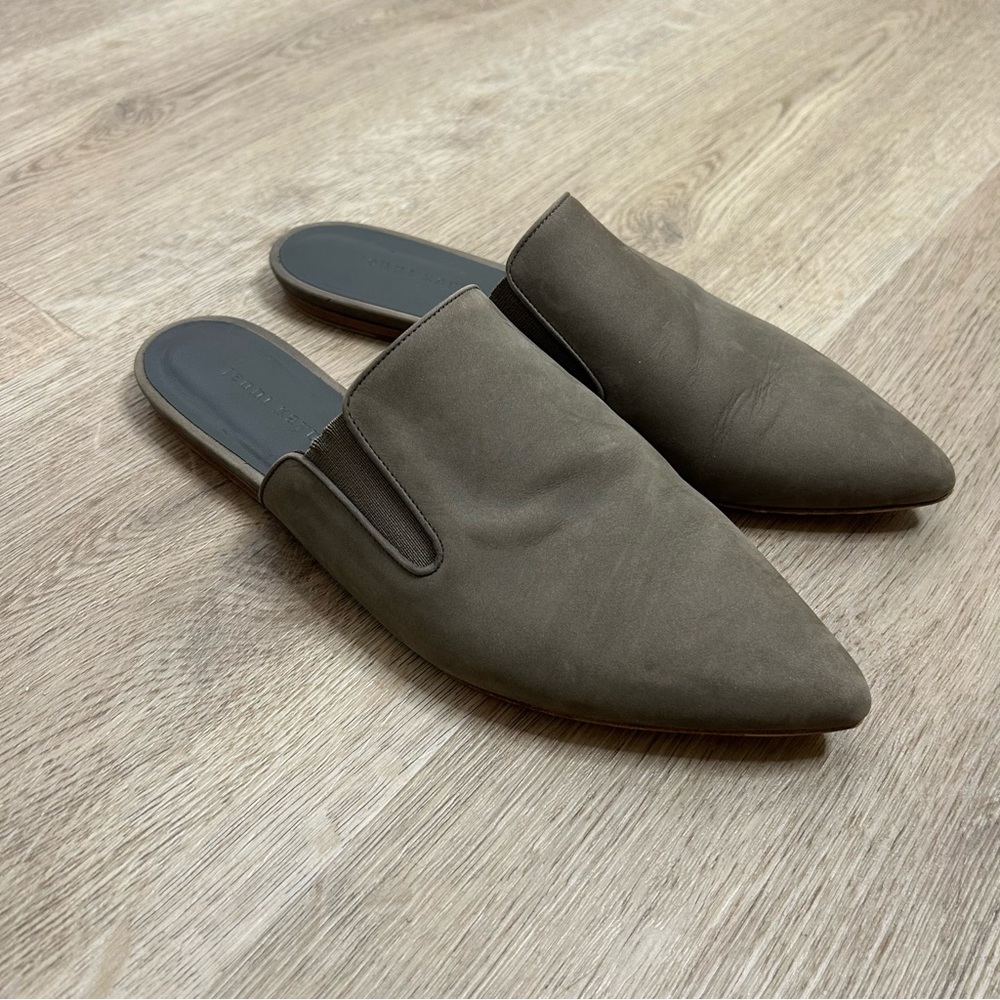 Jenni Kayne Oiled Leather Pointed Toe Mule Flat Size 41/11